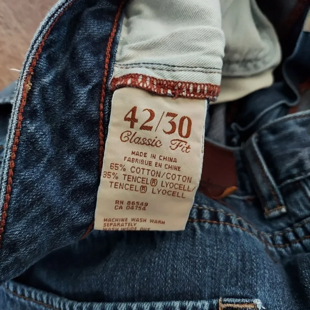 Tommy Bahama Men's Classic Fit Straight Leg Medium Wash Jeans Size 42/30